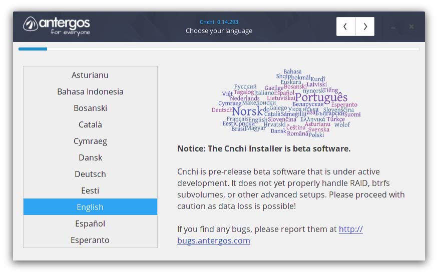Installer Warning