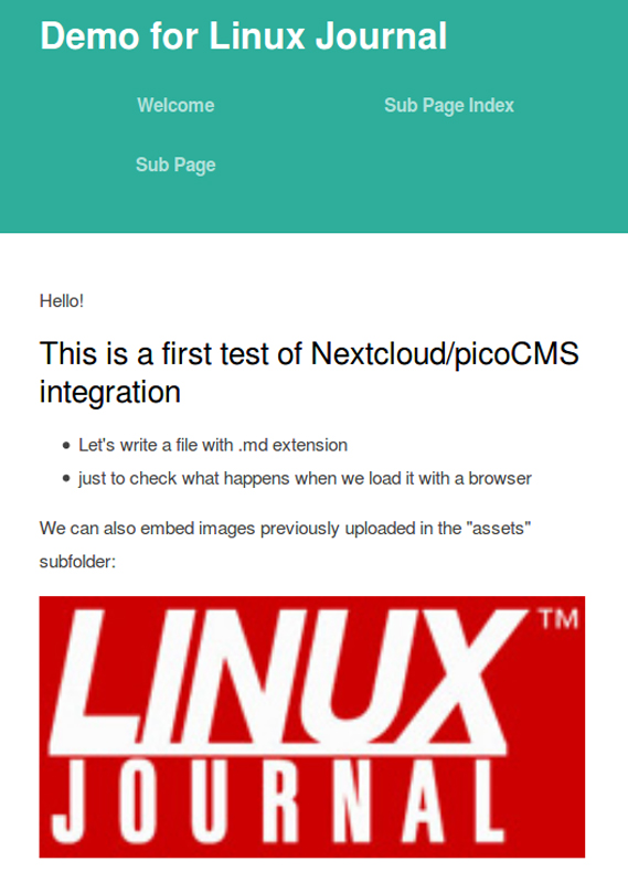 Webpage home screen