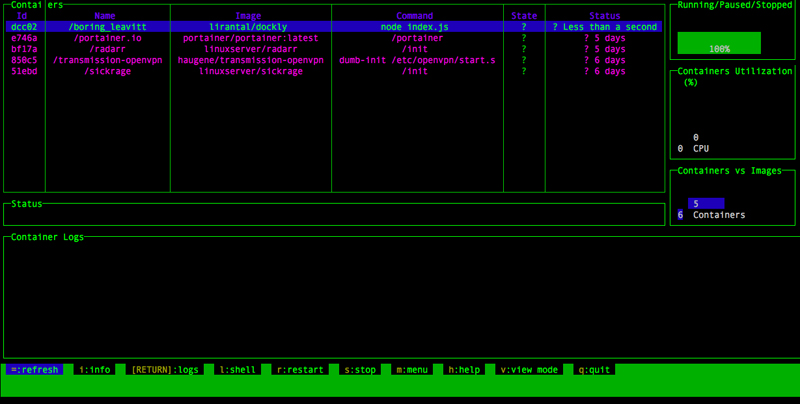 Dockly screen
